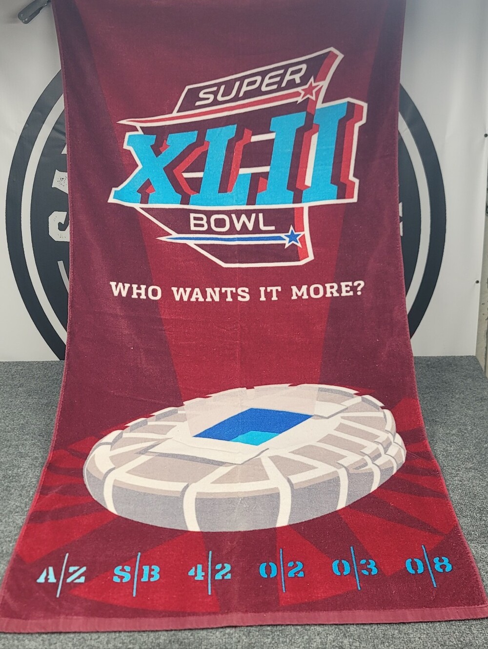 Vintage 2008 NFL Super Bowl XLII Giants  Patriots Beach Towel 56x30
